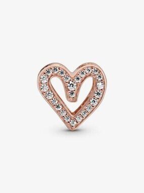 Pandora Sparkling Freehand Heart Charm